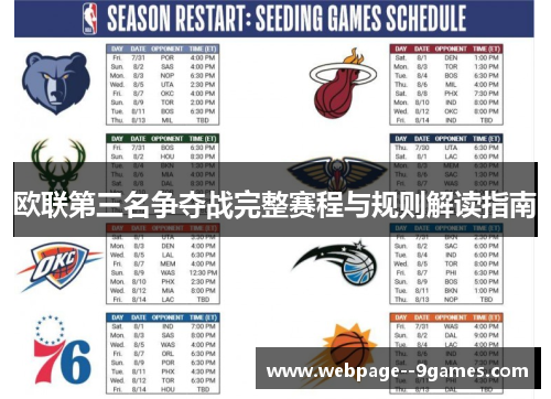 欧联第三名争夺战完整赛程与规则解读指南